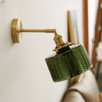 Nordic green glass wall light