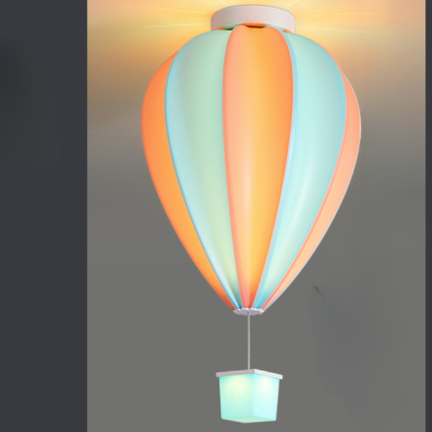 Blue and pink acrylic balloon chandelier