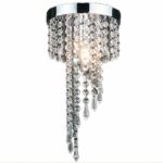 Elegant chandelier for living rooms, made of full stone imitation transparent crystal
