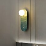 Green marble wall light
