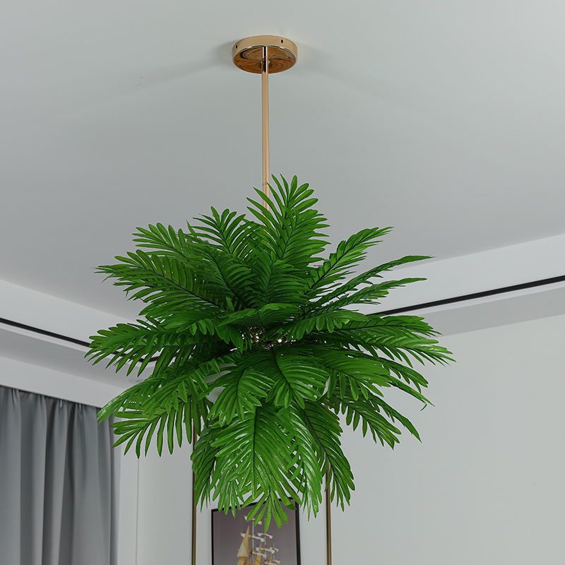 Jungle hanging lamp in the shape of palm leaves