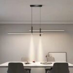 Modern minimalist LED multi-hanging lamp over a dining table