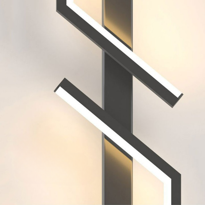 Linear geometric minimalist design wall light mirror