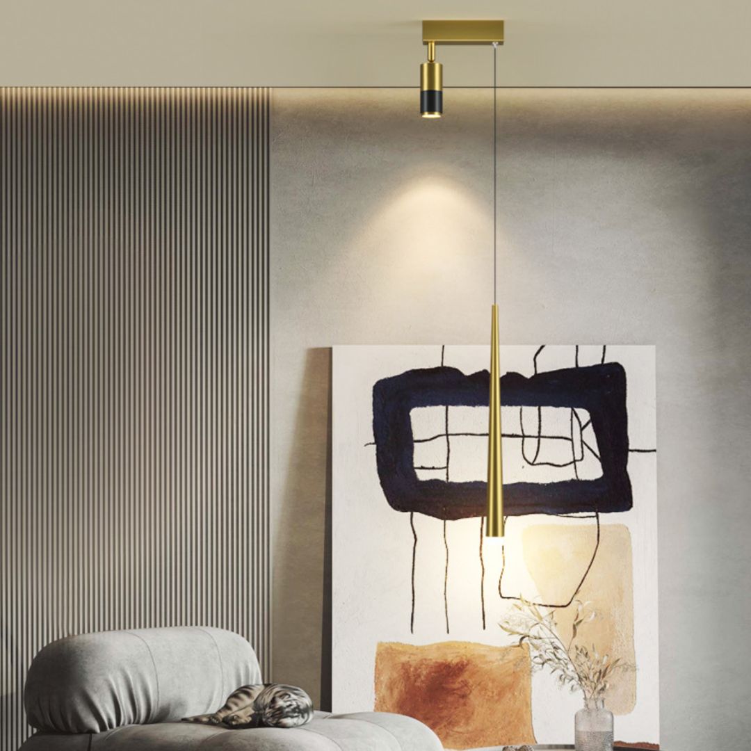 Luxurious modern black or gold pendant lamp