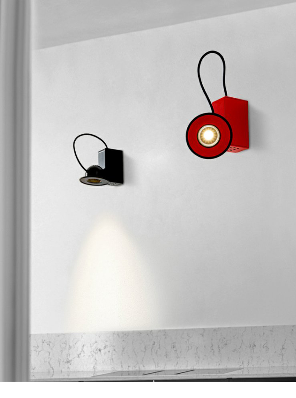 Magnetic LED wall light, modern design