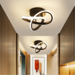Minimalist, modern black LED bathroom light
