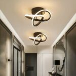 Minimalist, modern black LED bathroom light