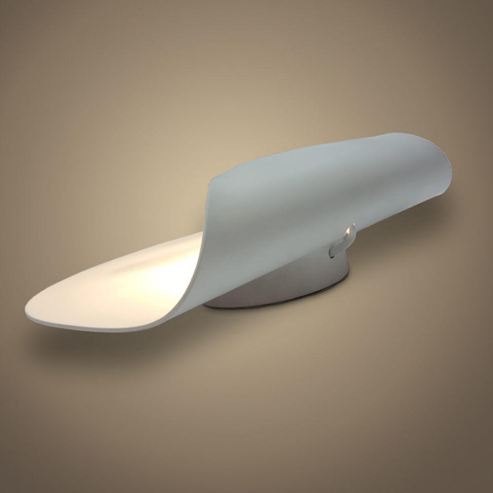 Minimalist white wall light