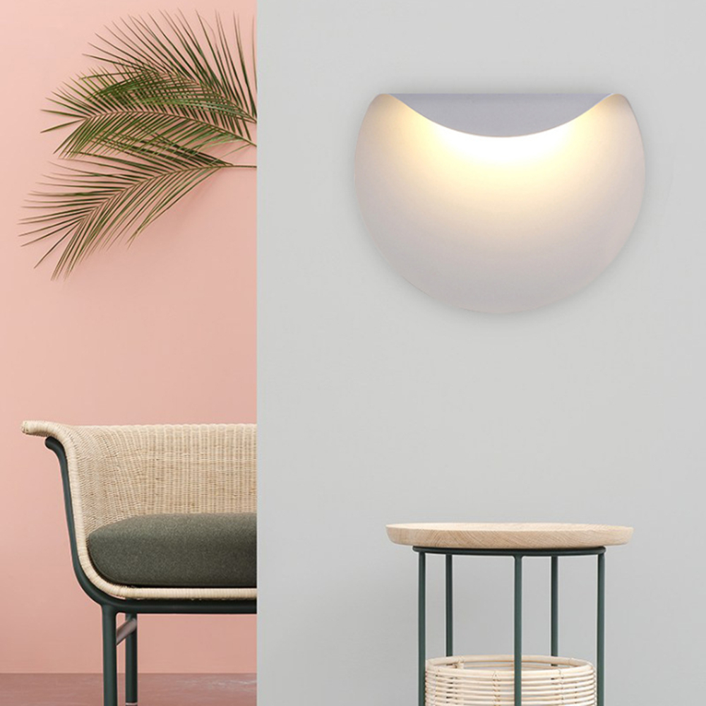 Minimalist white wall light