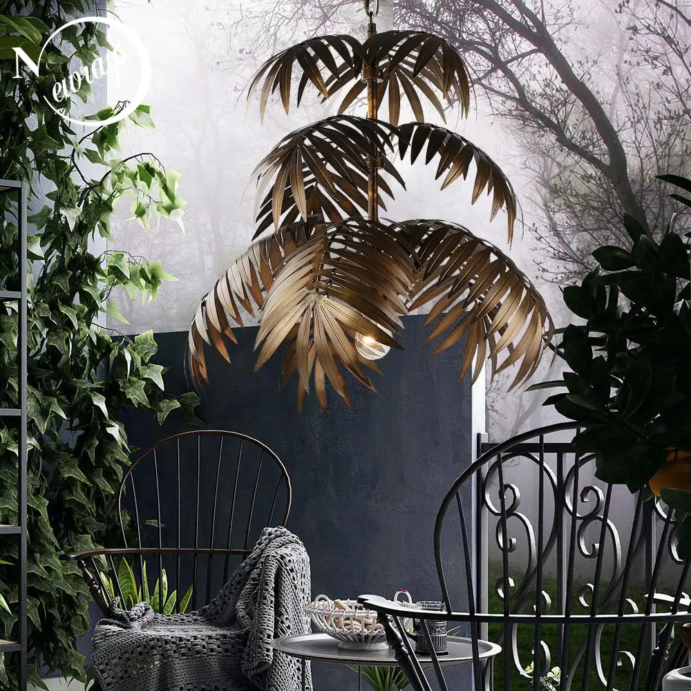 Modern-style leaf suspension presented on a beige background