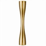 Modern, minimalist LED wall light in gold aluminum on a white background