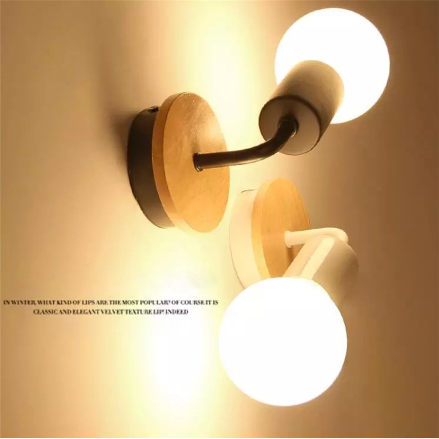 Modern minimalist white wrought iron wall light