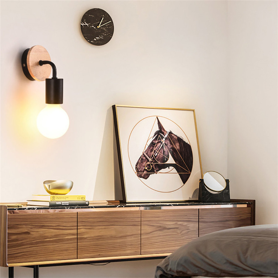 Modern minimalist white wrought iron wall light