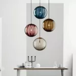 Modern Nordic design LED ball hanging lamp