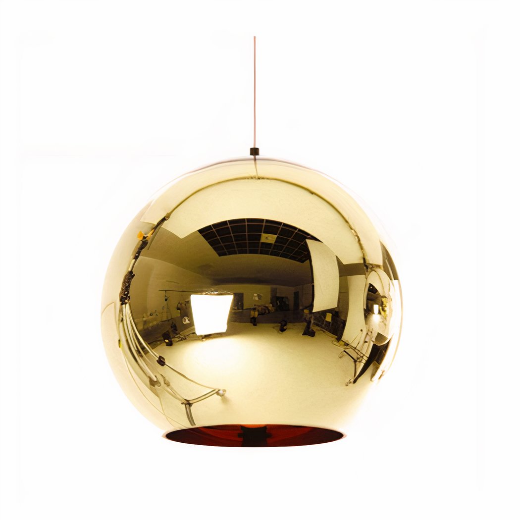 Modern Nordic design LED ball suspension with high-gloss finish - Pink