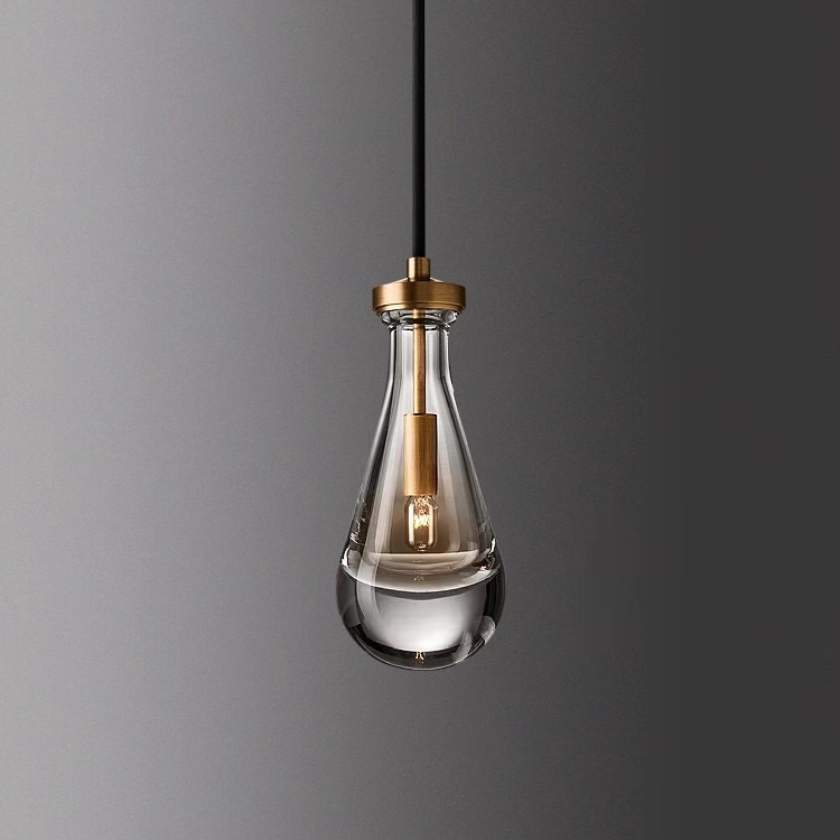 Luxurious crystal teardrop pendant light