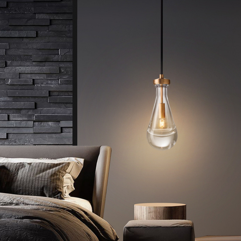 Luxurious crystal teardrop pendant light