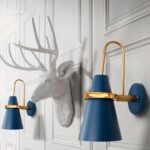 Nordic-style blue wall light