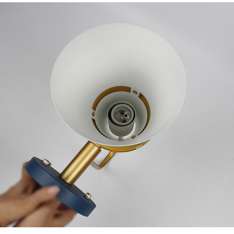 Nordic-style blue wall light