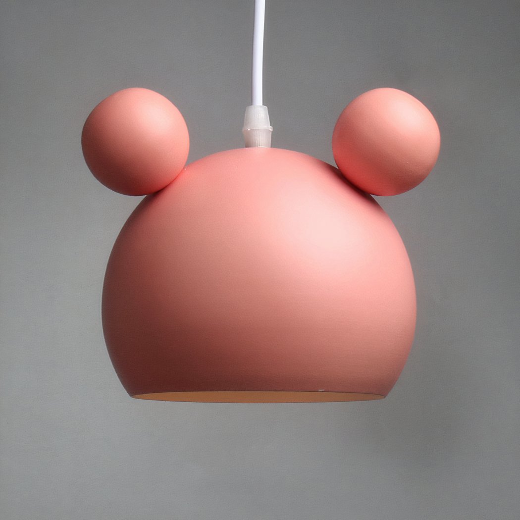 Round and colorful children's hanging lamp