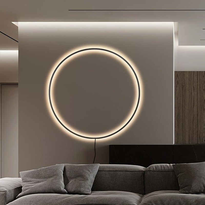 Round headboard wall light