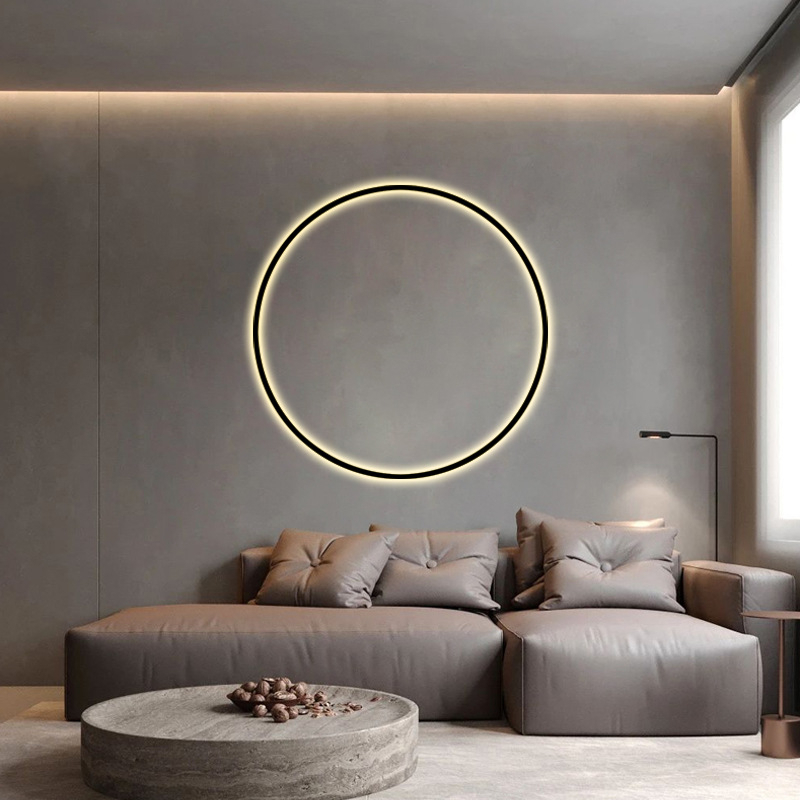 Round headboard wall light