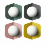 Scandinavian luminous ball wall lamp in a range of colors