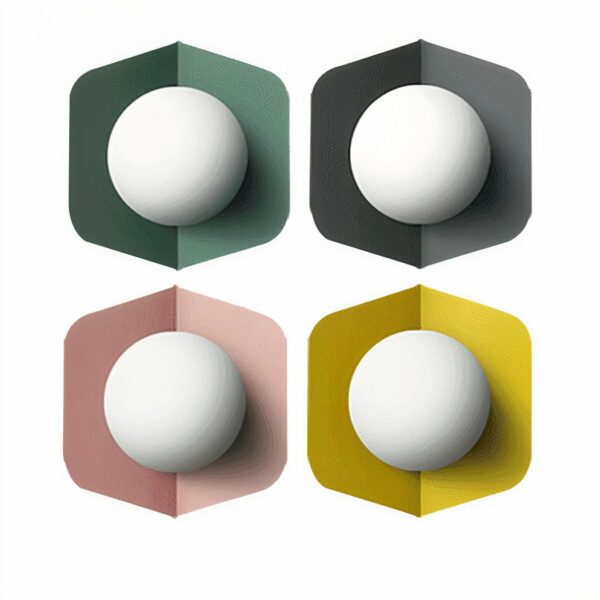 Scandinavian luminous ball wall lamp in a range of colors
