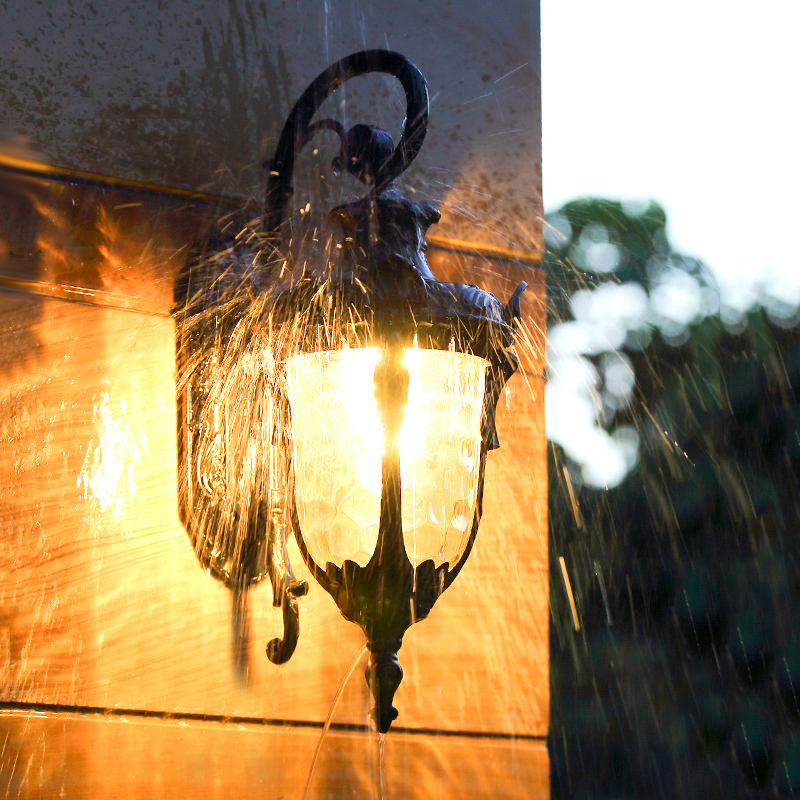 Vintage black outdoor wall lamp