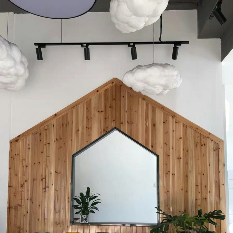 White cloud hanging lamp for children's bedroom