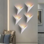 White wall light with minimalist design