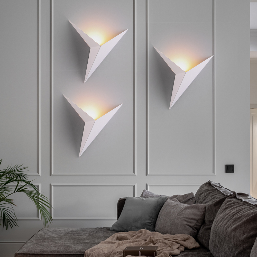 White wall light with minimalist design