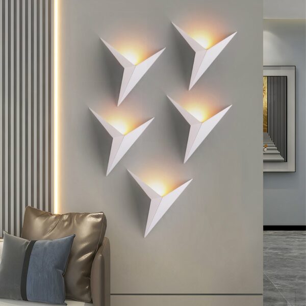 White wall light with minimalist design