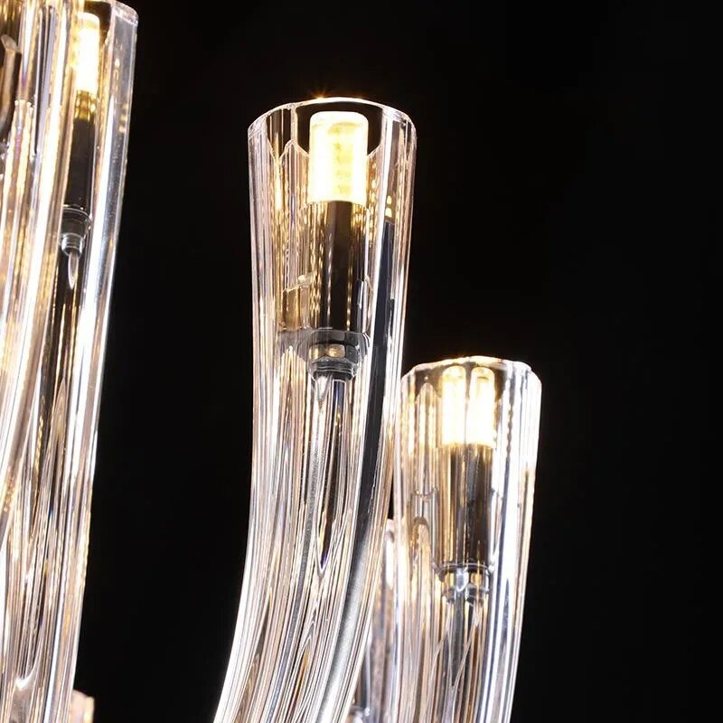 European-style transparent LED glass chandelier