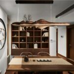 Wooden hanging chandelier