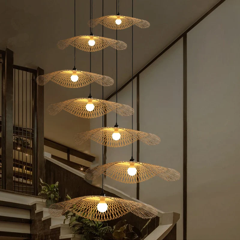 Aerial suspension in bamboo straw