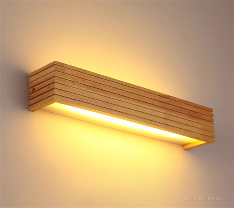 Design staircase wall light in wood