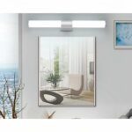 in a living room, above a mirror, a neon wall light for kitchen and bathroom