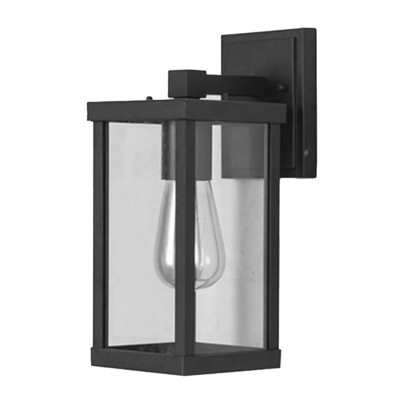 Retro aluminum and glass outdoor wall light