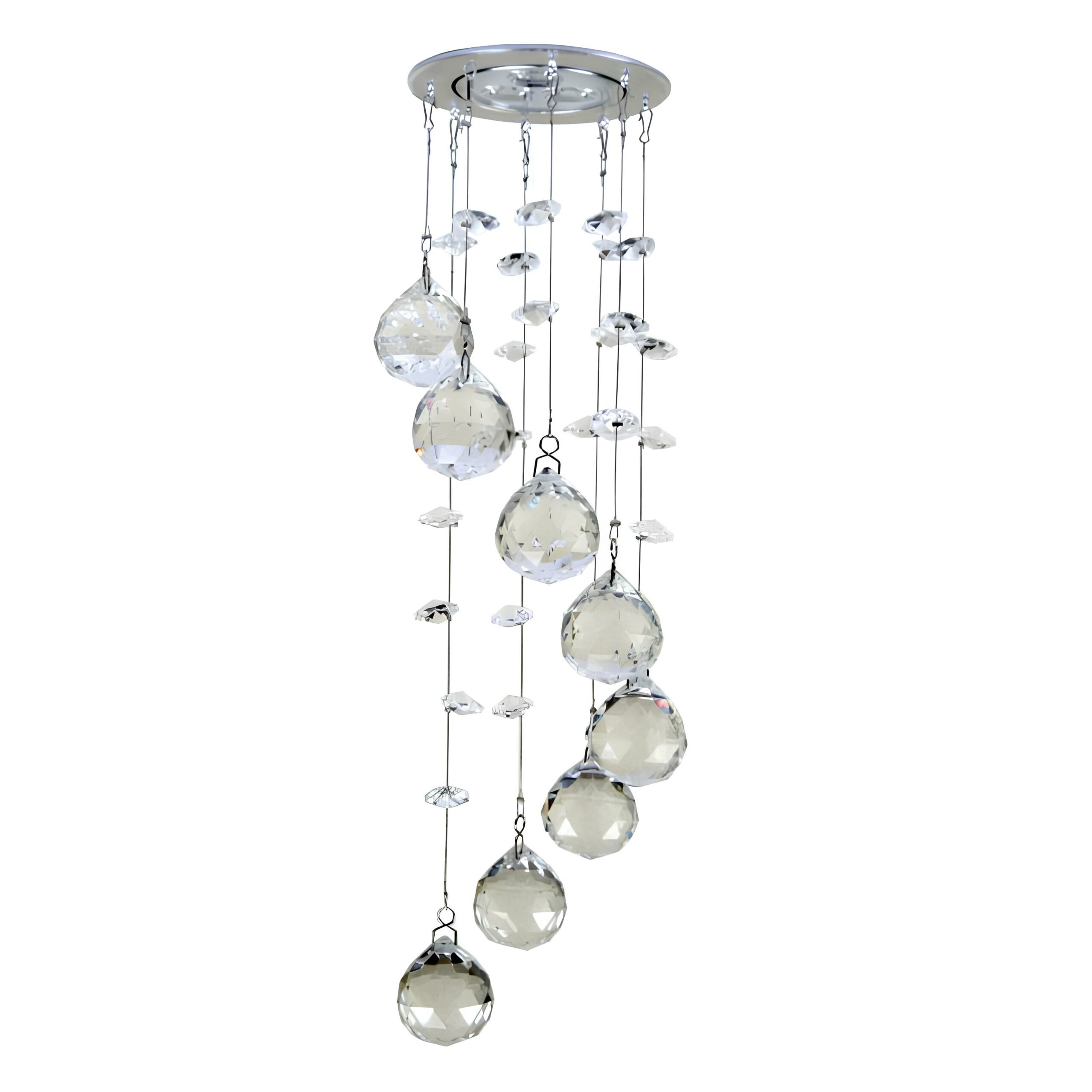 Small ceiling chandelier with hanging drops